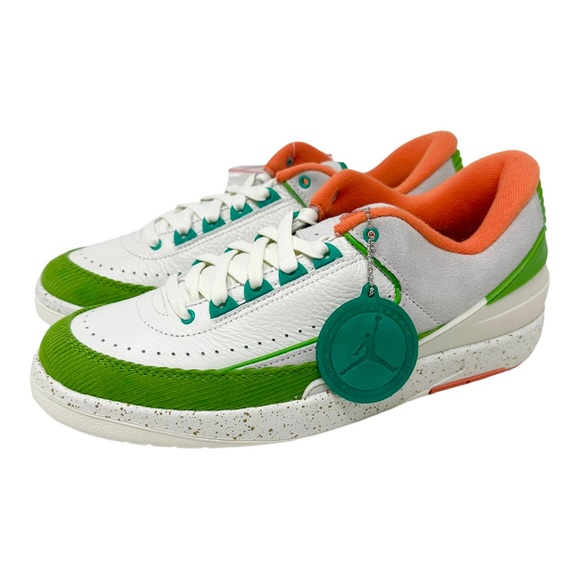 Women’s Air Jordan 2 Low SP Titan DV6206183 Sail/Safety Orange/Chlorophyll Sz 10 - Picture 3 of 9